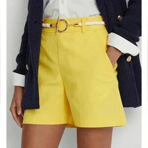 Lauren Ralph Lauren Women's Pleated Stretch Cotton
Shorts